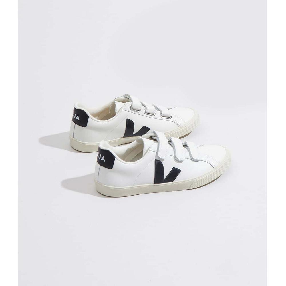 Veja 3-LOCK LEATHER Sneakers Dames White/Black | NL 610QMA